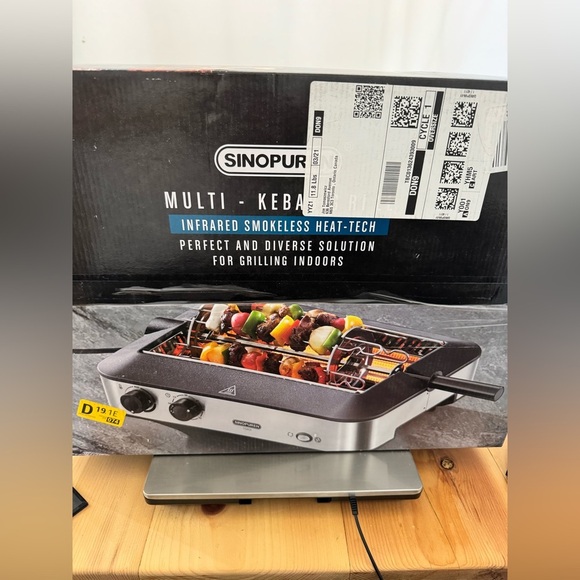 NIBSinopuren Kabob Electric Indoor BBQ Rotisserie with Adjustable Temperature - Picture 4 of 5